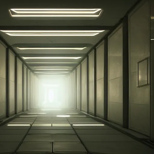 Image similar to a futuristic hallway, digital art, octane renderer, epic composition, hd, 4 k, professional