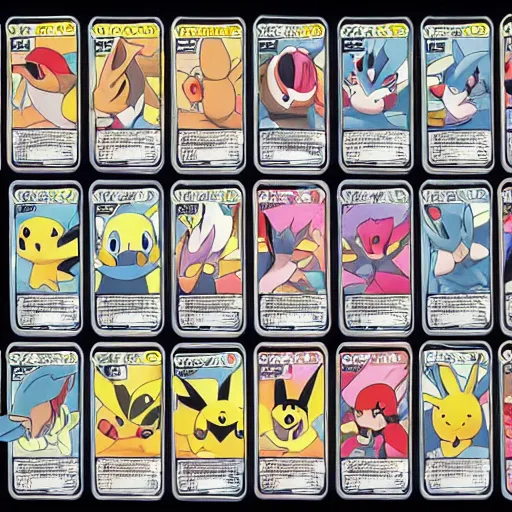 Image similar to pokemon cards with snooki, joe biden, nicki minaj, kim kardashian, osama bin laden, pokemon anime style, hd 8k image high detail, at target