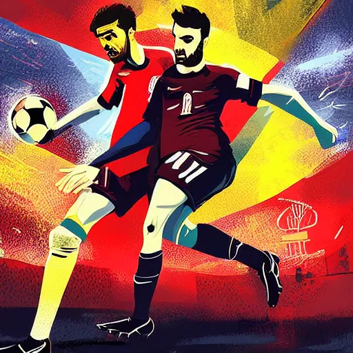 Image similar to detailed illustration of betters for football by alena aenami and annato finnstark