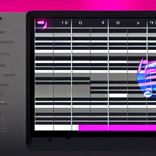 Prompt: vocaloid 6 ai, music program ui screenshot, piano roll