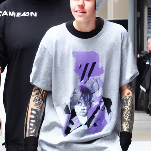 Prompt: Justin Bieber cosplaying fat gamer