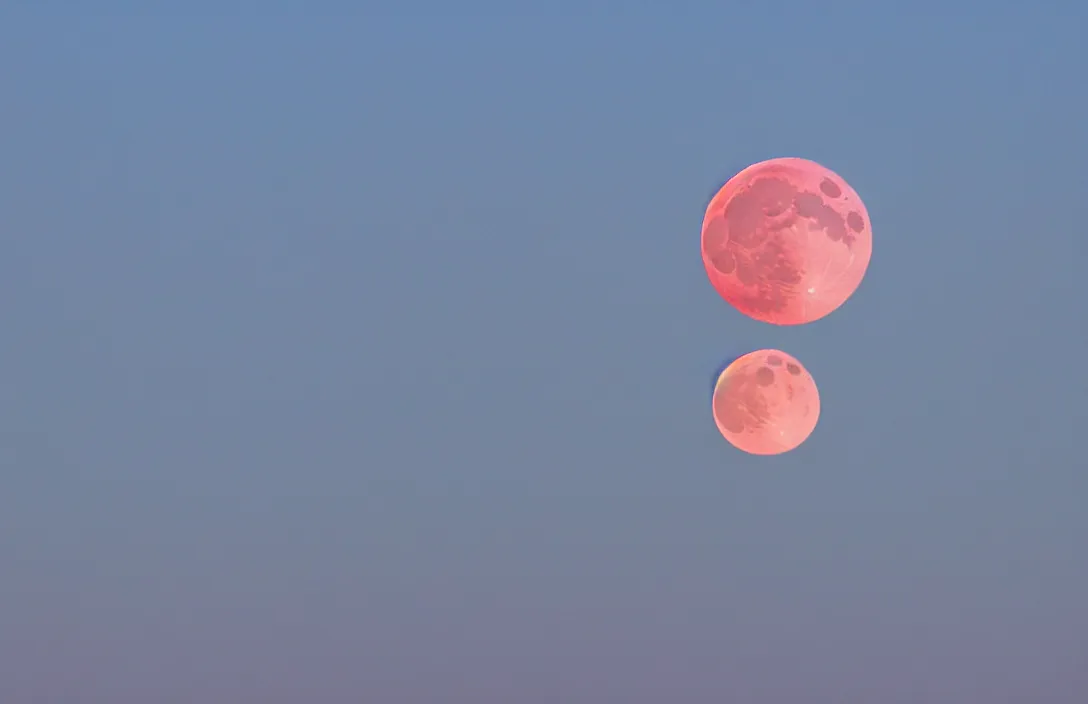 Prompt: a pink moon