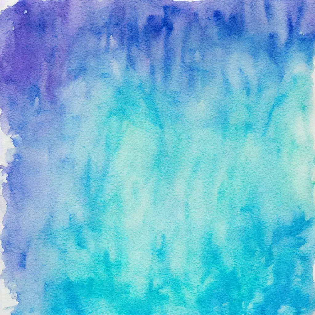 Prompt: aqua to blue ombre, watercolor, wash, light, grainy