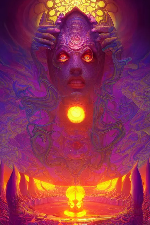 Prompt: dmt visuals, trippy, highly detailed, d & d, fantasy, highly detailed, digital painting, trending on artstation, concept art, sharp focus, illustration, global illumination, ray tracing, realistic shaded, art by artgerm and greg rutkowski and fuji choko and viktoria gavrilenko and hoang lap, sunny