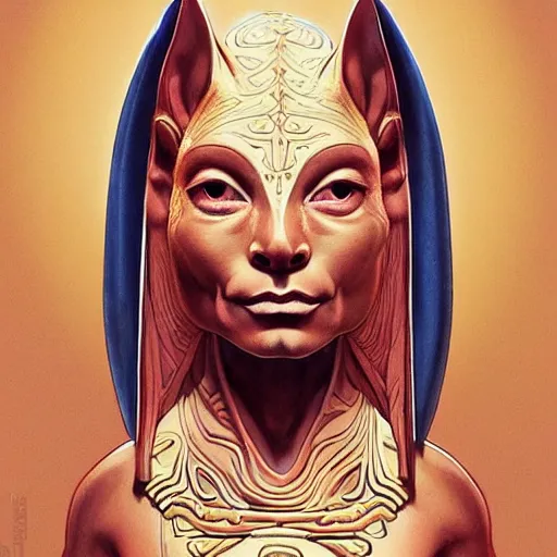 Image similar to godlike sphynx cat, animal sphynx cat, anthropomorphic sphynx cat, deity, holy robes, holy light aura, ultra details, art by artgerm, dwayne barlowe, trending on artstation and greg rutkowski and alphonse mucha, 8 k