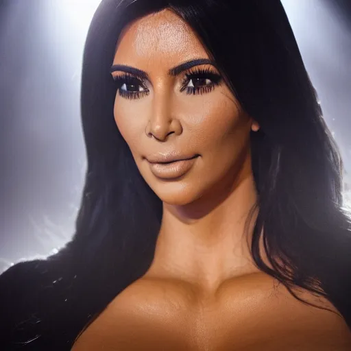 Image similar to kim kardashian in alladin live action, 8k full HD photo, cinematic lighting, anatomically correct, oscar award winning, action filled, correct eye placement,