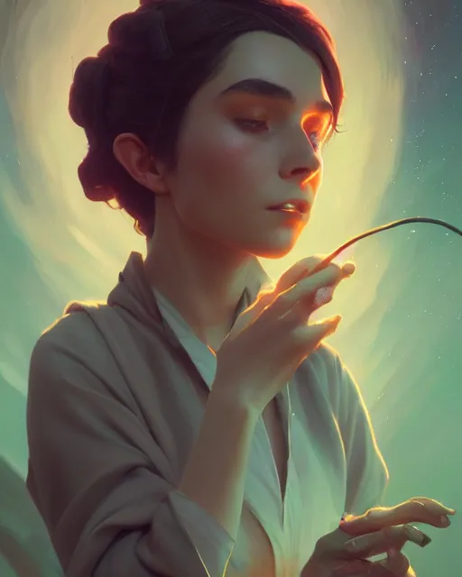 Prompt: highly detailed vfx portrait of a mage casting an earth spell, unreal engine, greg rutkowski, loish, rhads, beeple, makoto shinkai and lois van baarle, ilya kuvshinov, rossdraws, tom bagshaw, alphonse mucha, global illumination, detailed and intricate environment