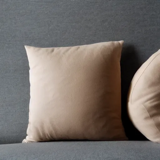 Image similar to wooden sofa monster, square cushions, studio lighting, scandinavian design, minimalist