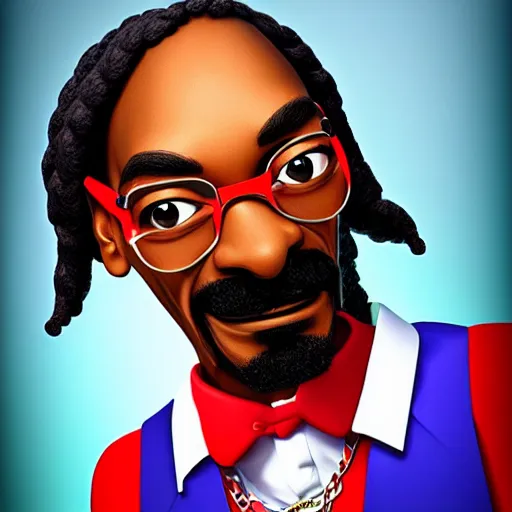 Prompt: snoop dogg by Carlos Ortega Elizalde as a 3d cartoonish pixar