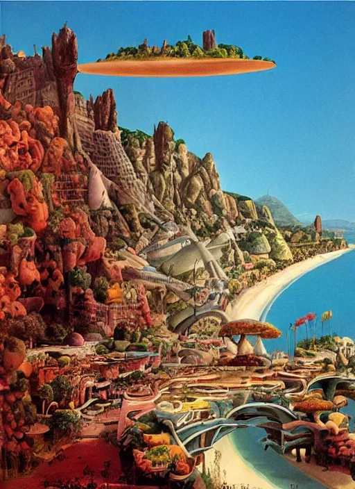 Prompt: Naples by Roger Dean