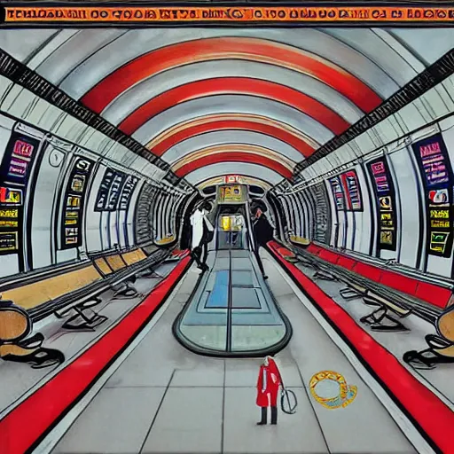 Image similar to London underground Tfl poster, detailed