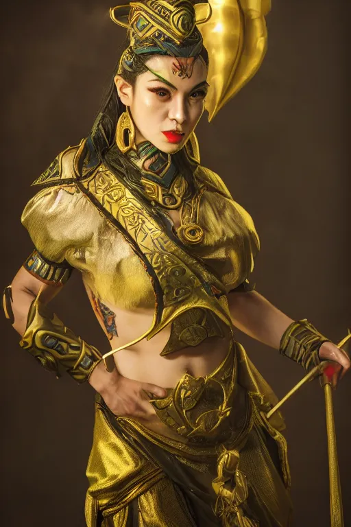 Image similar to a female DND yuan ti, high resolution film still, 8k, HDR colors, cosplay, studio lighting