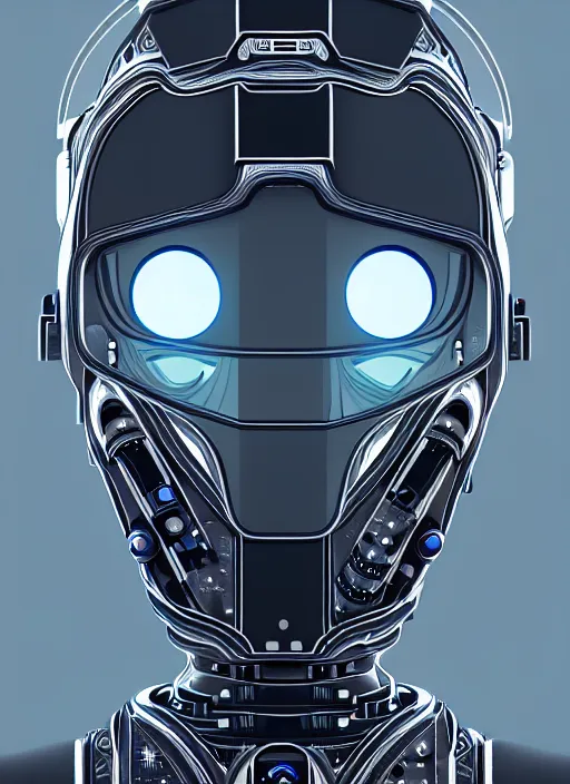 Image similar to symmetry!! portrait of a robot astronaut, moon, horizon zero dawn machine, intricate, elegant, highly detailed, digital painting, artstation, concept art, smooth, sharp focus, lineart, illustration, penned with black ink, 8 k