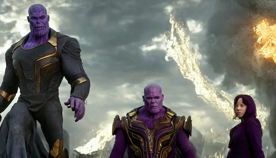 Prompt: still image of Thanos in Harry Potter and the Half-Blood Prince (2009)