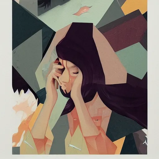 Image similar to Elle Fanning in Prey picture by Sachin Teng, asymmetrical, dark vibes, Realistic Painting , Organic painting, Matte Painting, geometric shapes, hard edges, graffiti, street art:2 by Sachin Teng:4