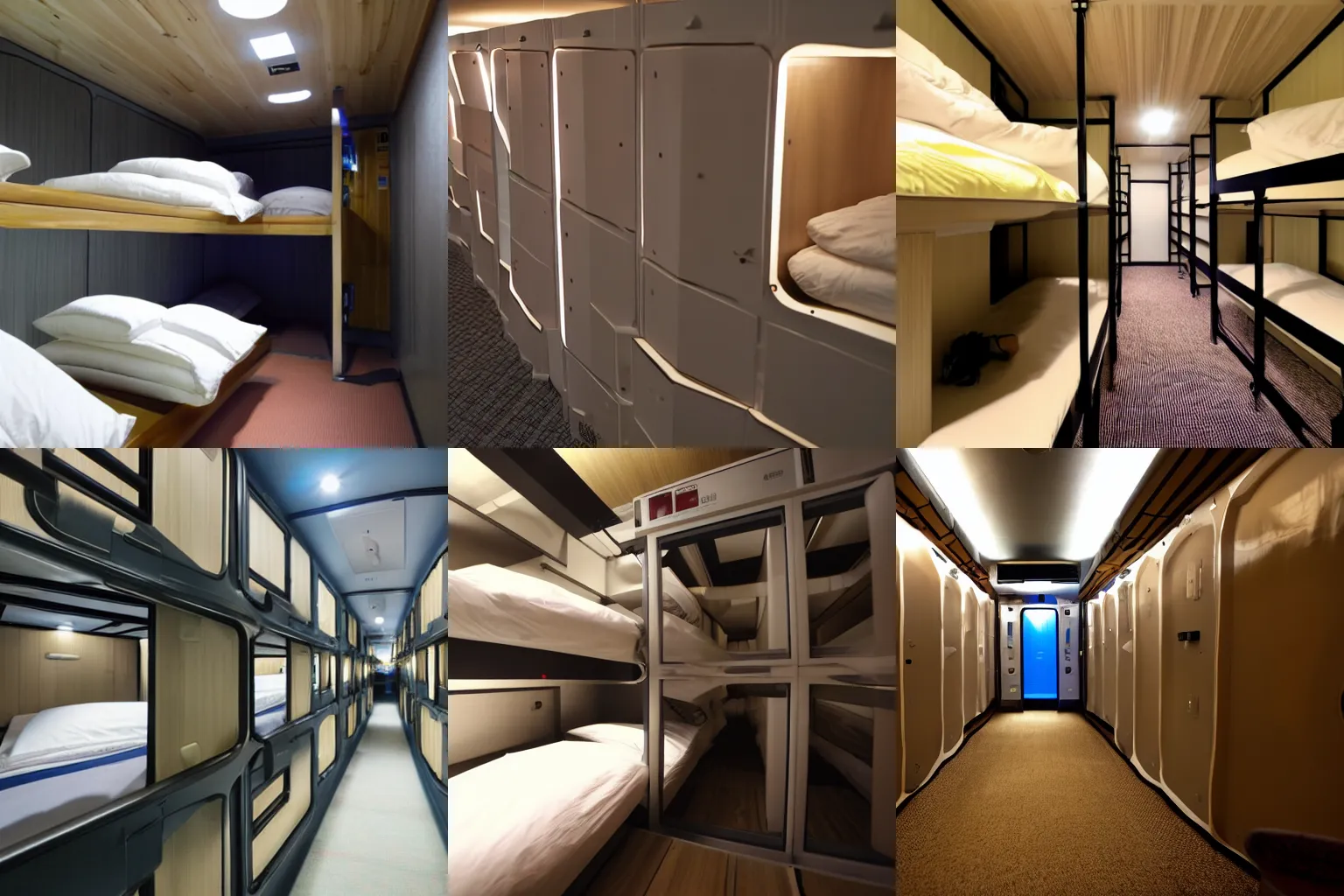 Prompt: capsule hotel