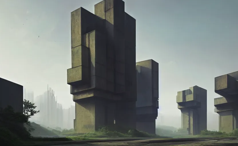 Image similar to exterior shot of utopian english brutalist chinese stronghold architecture with cinematic lighting by zaha hadid peter zumthor and renzo piano and, darek zabrocki and greg ruthkowski, simon stalenhag, cinematic, holy place, paradise, scifi, futurism, atmospheric, concept art, artstation, trending on artstation