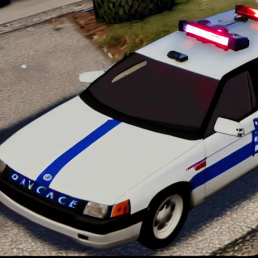 Prompt: police car in grand theft auto v