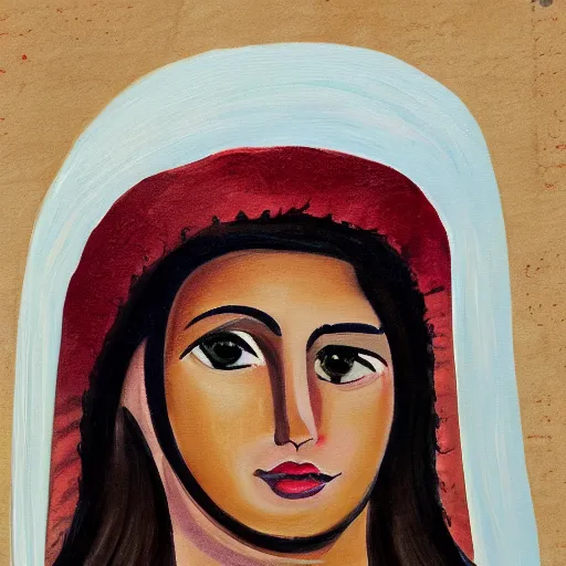 Prompt: painting of a cute roman - mexican