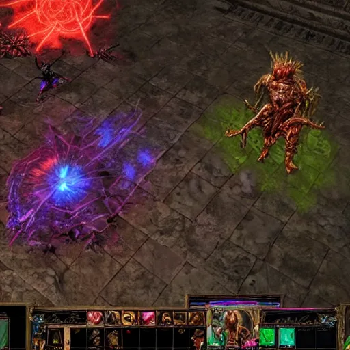 Prompt: the final boss in path of exile