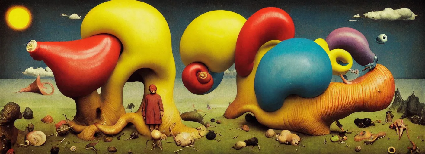 Image similar to surreal colorful single! clay snail head portrait concept art anatomy, action pose, very coherent and colorful high contrast masterpiece by norman rockwell franz sedlacek hieronymus bosch dean ellis simon stalenhag rene magritte gediminas pranckevicius, dark shadows, sunny day, hard lighting, reference sheet white! background