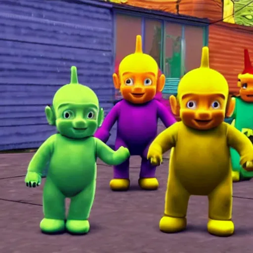 Image similar to teletubbies in half - life 2