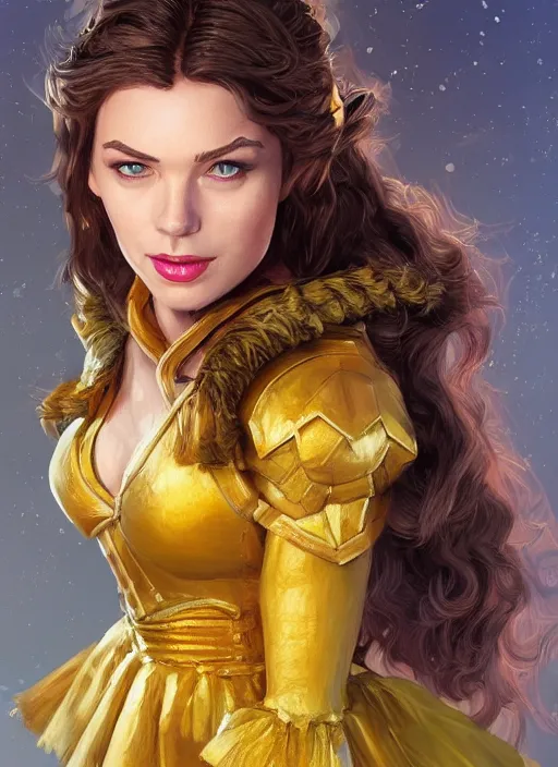 Prompt: beautiful female dorothy gale, rebecca romijn as dorothy, full body character concept, full leather armor, super powers, fantasy, intricate, elegant, highly detailed, digital painting, artstation, concept art, shining, sharp focus, illustration, art by stanley lau