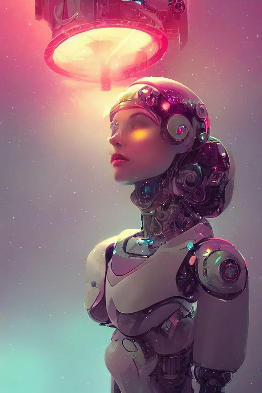 Image similar to A beautiful robotic woman dreaming, cinematic lighting, soft bokeh, sci-fi, modern, colourful, highly detailed, digital painting, artstation, concept art, sharp focus, illustration, by klimt