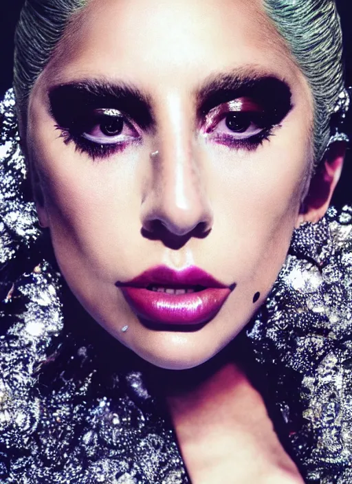 Prompt: lady gaga styled by nick knight, annie leibovitz, posing, style, vogue magazine, editorial, featured, highly realistic. high resolution. highly detailed. dramatic. 8 k. 4 k.