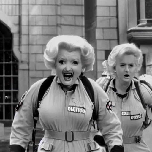 Image similar to stunning awe inspiring betty white as a ghostbuster in the movie ghostbusters, movie still 8 k hdr atmospheric lighting