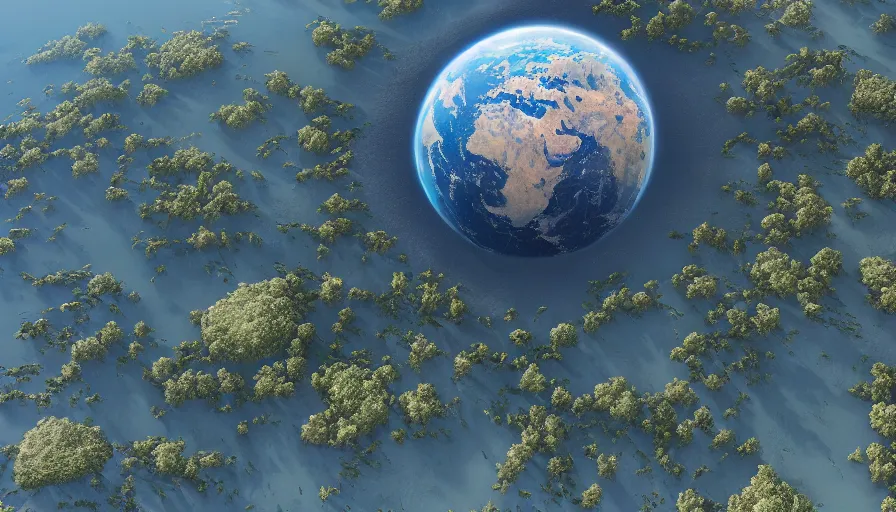 Prompt: A highly detailed matte painting of the Earth from Space, by Studio Ghibli, Makoto Shinkai, by Artgerm, by beeple, by Greg Rutkowski, volumetric lighting, octane render, 4K resolution, trending on artstation, masterpiece