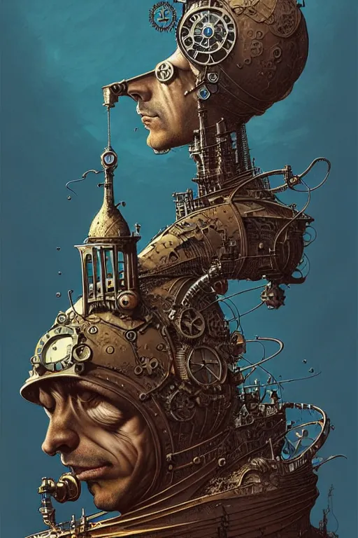 Image similar to gediminas pranckevicius side view of a majestic steampunk alchemist clooked male wizard holding his arm out, high details, bold line art, by vincent di fate and joe fenton, inking, etching, screen print, masterpiece, trending on artstation, sharp, high contrast, hyper - detailed,, hd, 4 k, 8 k