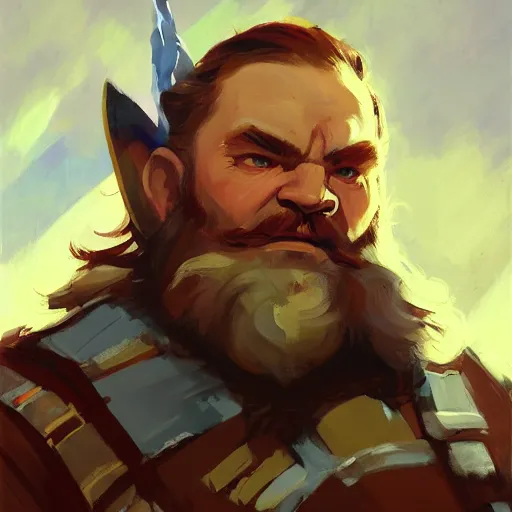 Prompt: greg manchess portrait painting of gimli as dota 2 character, medium shot, asymmetrical, profile picture, organic painting, sunny day, matte painting, bold shapes, hard edges, street art, trending on artstation, by huang guangjian and gil elvgren and sachin teng