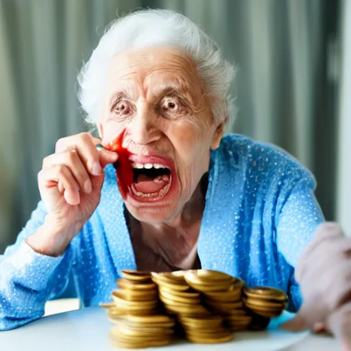 Image similar to photo of a dementia patient eating coins