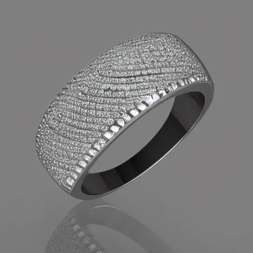 Prompt: highly detailed wedding ring, 8k detail, diamond and white gold