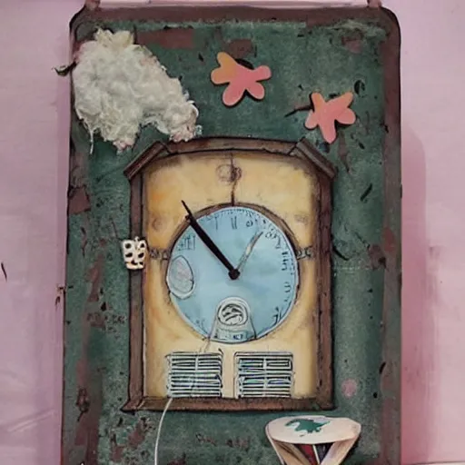 Image similar to dream a shabby chic time machine by vanessa morales, studio ghibli,