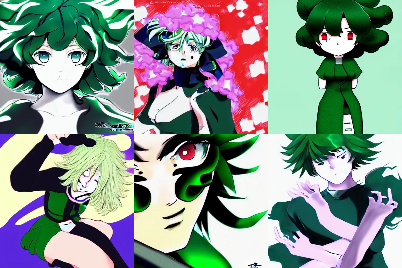 Image similar to digital art of Tatsumaki trending on pixiv