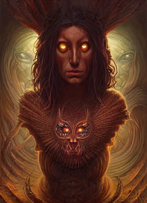 Prompt: trent reznor glowing eyes, shamanic poster lsd art, intricate, elegant, highly detailed, centered, digital painting, artstation, concept art, smooth, sharp focus, illustration, artgerm, tomasz alen kopera, peter mohrbacher, donato giancola, joseph christian leyendecker, wlop, frank frazetta