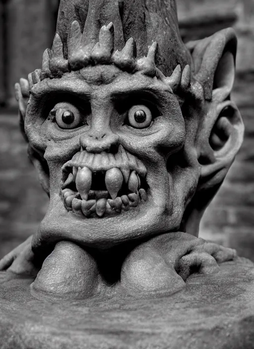 Prompt: closeup portrait of a medieval goblin gargoyle eating cakes in the cloisters, depth of field, zeiss lens, detailed, symmetrical, centered, fashion photoshoot, by Annie Leibovitz and Steve McCurry, David Lazar, Jimmy Nelsson, Breathtaking, 8k resolution, extremely detailed, beautiful, establishing shot, artistic, hyperrealistic, beautiful face, octane render