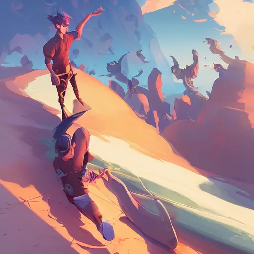 Image similar to hero world rockoa €™ s modern life, behance hd by jesper ejsing, by rhads, makoto shinkai and lois van baarle, ilya kuvshinov, rossdraws global illumination