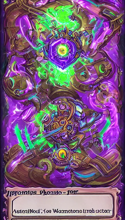 Image similar to psytrance artwork, from hearthstone