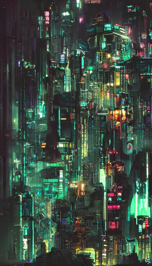 Image similar to a cyberpunk cityscape