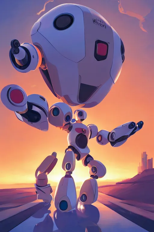 Image similar to metabots medabots medarotto medarot robot minimalist comics, behance hd by jesper ejsing, by rhads, makoto shinkai and lois van baarle, ilya kuvshinov, rossdraws global illumination ray tracing hdr radiating a glowing aura