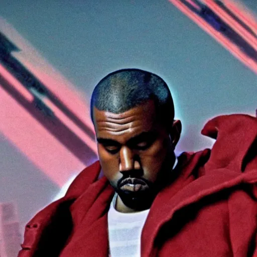 Prompt: a film still of Kanye West in Akira (1988)