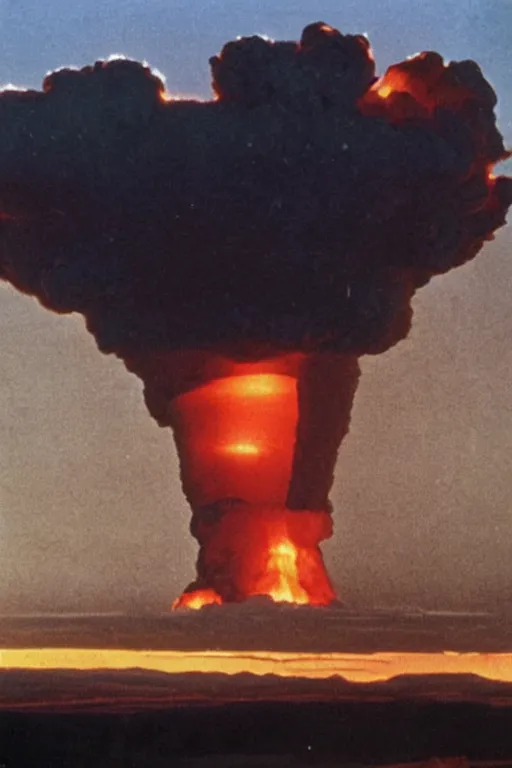 Prompt: nuclear explosion up close