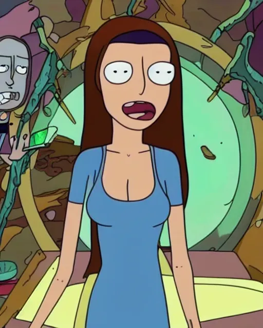 Image similar to megan fox in rick and morty