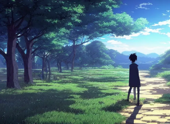 Prompt: the last thing you see before you fall asleep, wide shot, peaceful and serene, incredible perspective, anime scenery by Makoto Shinkai and studio ghibli, very detailed