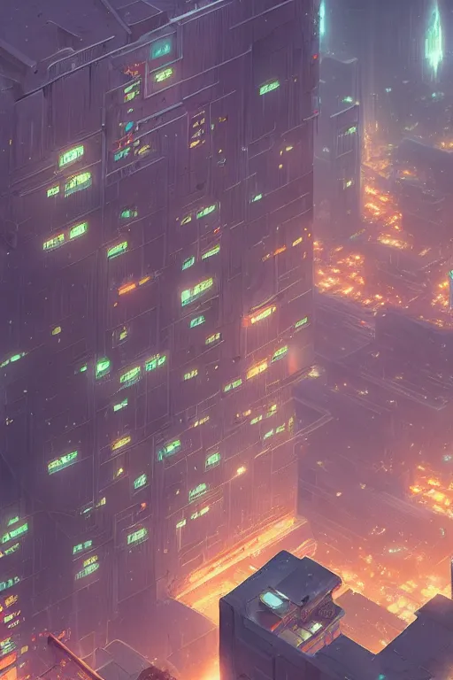 Image similar to a highly detailed matte painting of a city under moon and stars by studio ghibli, makoto shinkai, by artgerm, by wlop, by greg rutkowski, volumetric lighting, cyberpunk, octane render, 4 k resolution, trending on artstation, masterpiece