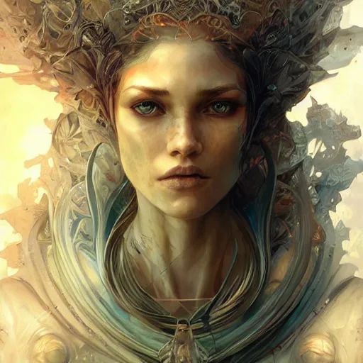 Image similar to art by android jones, james christensen, artgerm, greg rutkowski