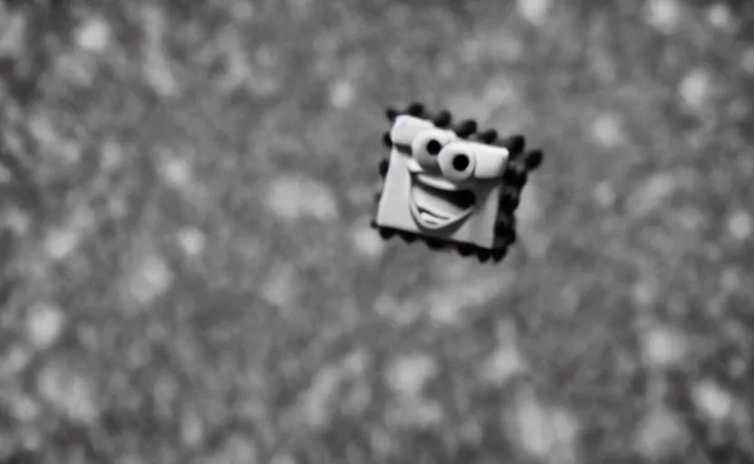 Image similar to SpongeBob, bikini bottom, photo quality, trending on art station, blur, unfocus, monochrome, 35mm